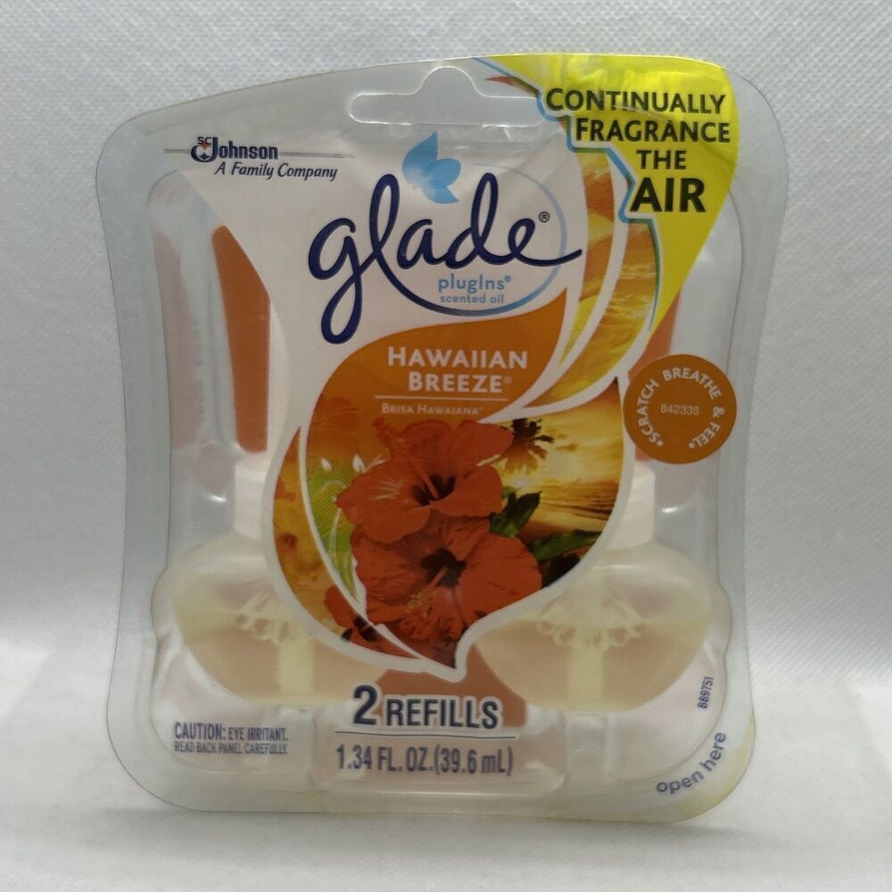 Glade Plugins 2 Refills Air Freshener Hawaiian Breeze